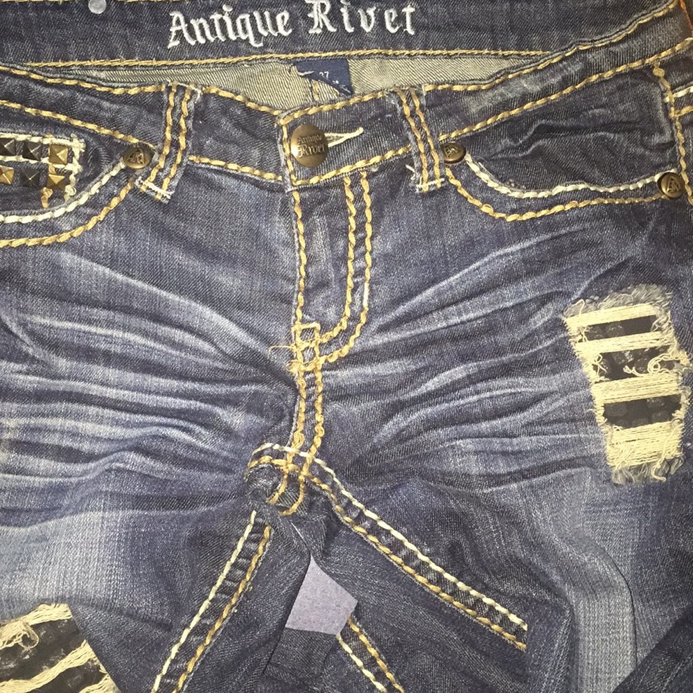 Antique Rivet Jeans - Picture 2 of 4